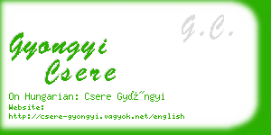 gyongyi csere business card